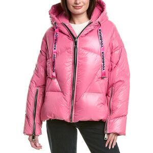 Khrisjoy Womens  Khris Iconic Shiny Puffer Jacket, Red